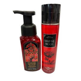 Bath and body Lotion, Perfume Mist, Shower Gel Fragrance Collection (Vampire Blood Mist and Hand Soap Set, 2 pc set)
