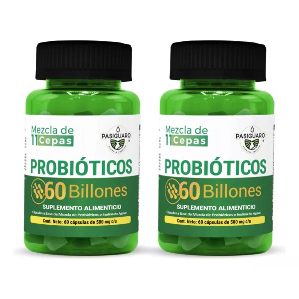 Pasiguaro Probióticos 60 Billones 60 Cápsulas De 500 Mg Rinde 120 Días