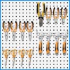 Coume 4 Pieces Pegboard Screwdriver Holders, Stainless Steel Pegboard Pliers