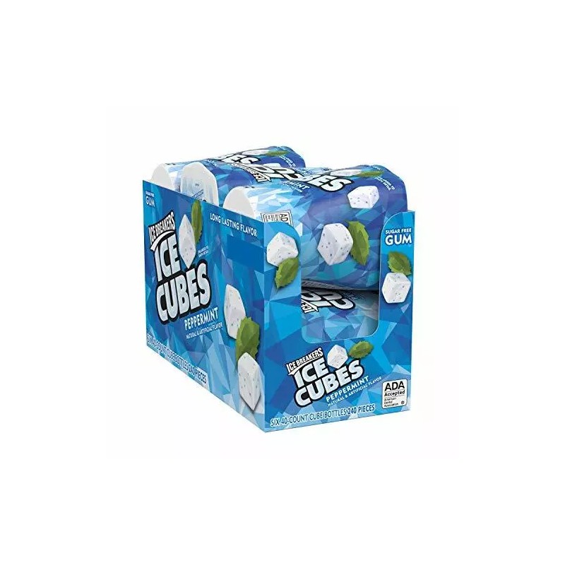 Ice Breakers Ice Cubes Sugar Free Chewing Gum Xylitol Peppermint