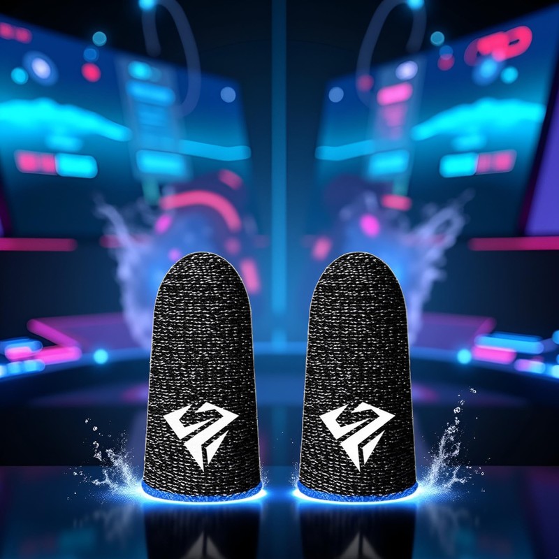 5Pcs Black Finger Cover Game Controller Sweat Proof Non-Scratch Sensitive