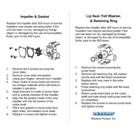 Reverso 38-0371 Impeller Repair Kit SRK-371 for Pump OP-6 and OP-700
