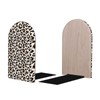 Book Ends Classic Leopard Print Pattern for Shelves Non-Slip Bookends