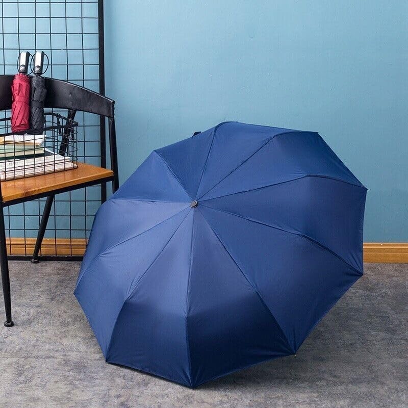 AIMALL Automatic Umbrella, 10-Rib Windproof Folding Compact Umbrella with Auto
