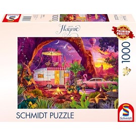 Schmidt Spiele 58574 Jeff Haynie Camping Paradise in the Desert 1000 Pieces Puzzle Multi-Coloured