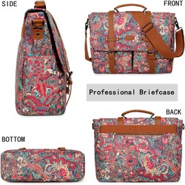 Baosha 15.6 Inch Laptop Bag Floral for Women Briefcase Shoulder Bag Messenger Bag YL-01 (HS)