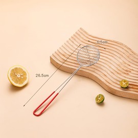 JIHUOO 2 Pcs Stainless Steel Spider Strainer Skimmer Spoons Hot Pot Strainer Scoops Wire Cooking Skimmer Ladle Small Frying Spoon Small Wire Skimmer Colander with Handle for Kitchen