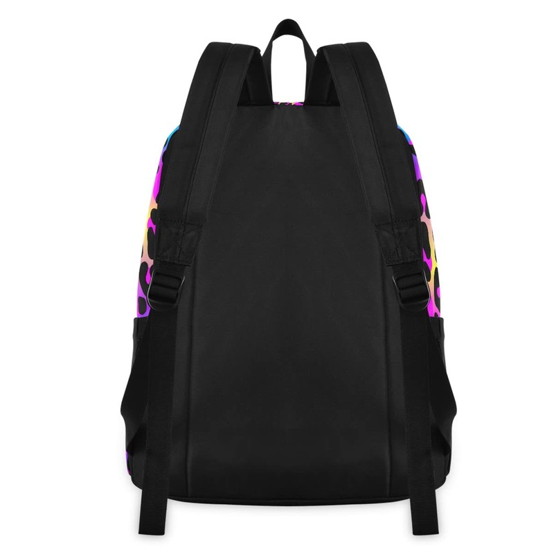 senya Backpack Travel Rucksack, Leopard Print Cheetah Neon Gradient Lightweight