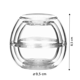 Tescoma Pack of 3 Clear Food Containers, 14.5 x 10.7 x 10.7 cm