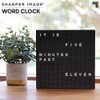 Sharper Image Light Up Electronic Plug-in Word Clock, Black Finish