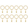 Curtain Rings with Clips 12 Pack, Luxury Style of Curtain