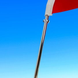 Canadian Desk Flag 5.9 x 8.9 Inch - Canada - Canadian Desk Flag with 13 Inch Chrome Pole and 3.07 Inch Base - Deluxe Satin Fabric