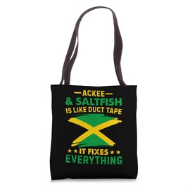 Ackee & Saltfish Eating Jamaican Traditional Food Tote Bag