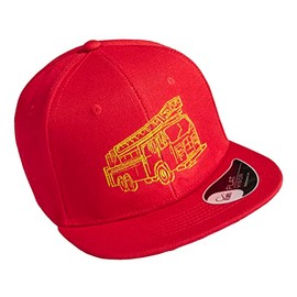 Baddery Children's Fire Brigade Cap - Fireman - Boys Cap Fire Engine, red