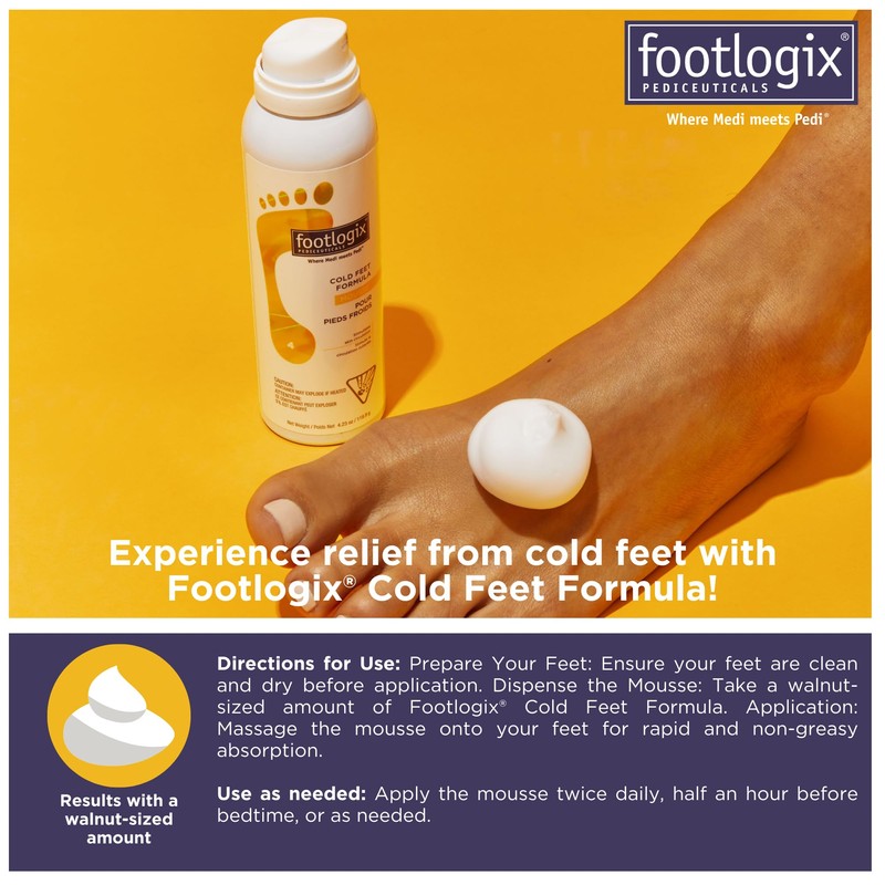FOOTLOGIX Cold Feet Formula, 4.23 oz