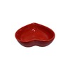 Albedel Red 6 pcs Heart Shaped Porcelain Soy Sauce Dish