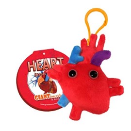 GIANTmicrobes Heart Organ Keychain - Adorably Realistic Plush Heart Organ Educational Biology Gift Perfect Way to Say I Love You! Educational, Medical Get Well Soon Gift Perfect for Post-Surgery
