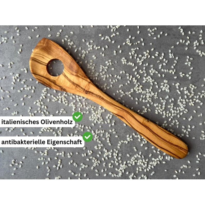 KitchGrill® Olive Wood Cooking Cutlery Set | Cooking Spoon, Spatula
