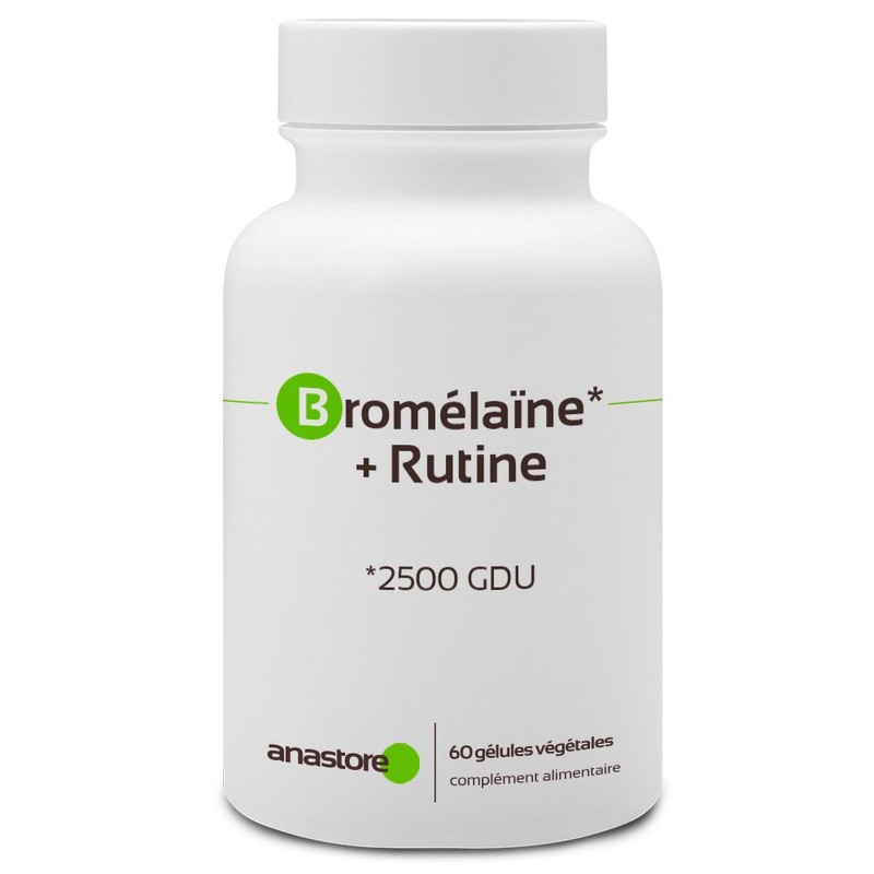 Bromélaïne + Rutin * 375 mg/60 Capsules * Anti-inflammatory Antioxidants