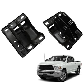 munirater 2Pcs Front Bumper Bracket Set Black Replacement for 2002-2018 Ram 2500 3500