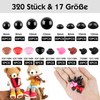 HavaCue Pack of 320 Safety Eyes for Crochet Animals, 6-12