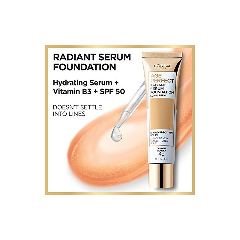 Oreal Age Perfect Radiant Serum Foundation 30ml Golden Vanilla