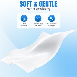 VOISEN Lens Wipes for Eyeglasses,250 Pack Eye Glasses Cleaner Wipes,Pre-Moistened Individually Wrapped Lens Wipes,Non-Scratching Non-Streaking,Safe for Eyeglasses, Goggles, Camera Lens, Phone