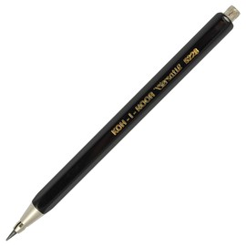KOH-I-NOOR Mechanical Pencil Metal Short Set of 2 Black 2 mm Lead