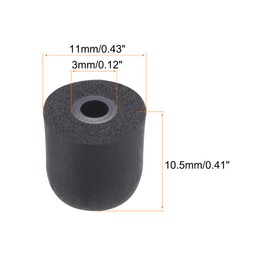 MECCANIXITY Replacement Foam Ear Tips Earbuds Bud 3-4mm Small Size Earbuds Tips for Earphones Black 8 Pcs