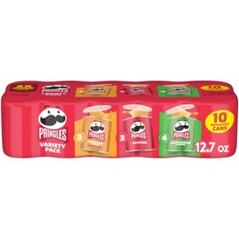 Pringles Potato Crisps Chips, Lunch Snacks, Variety Pack, 13.7oz Pack (10 Cans)