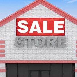 HunnmingRe 3x8 Feet Huge Sale Vinyl Banner Sign with Metal Grommets Reusable Weatherproof Sale Signs for Retail Store Outdoor Indoor Advertising Business Marketing Store Office Yard