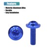 MACHSWON 20pcs M6 X 20mm Blue Aluminum Alloy Motorcycle Hex