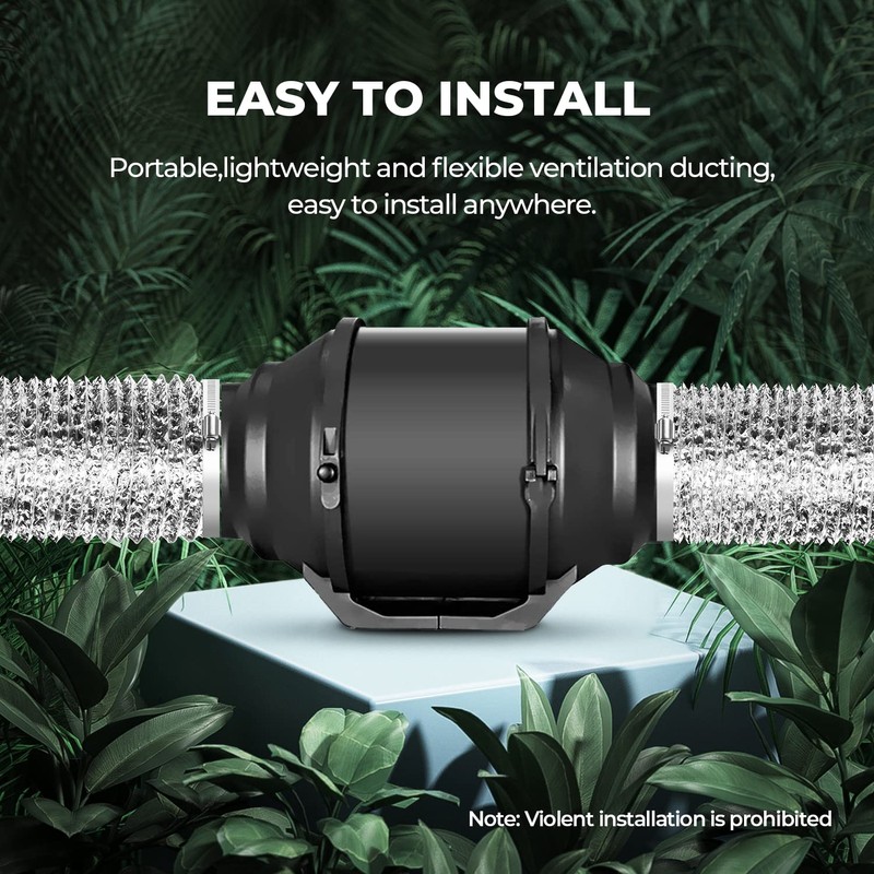 iPower 14 Inch 25 Feet Non-Insulated Flex Air Aluminum Dryer