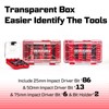 Geinxurn 107Pieces Impact Screwdriver Bits Set, Magnetic S2 Steel 1”/2”3”Phillips/Square/Torx/Slotted/Hex/Pozi