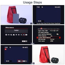 Fotover Graue Karte Weißabgleich Karte,3 in 1 Digitale Farbkorrektur Set 18% Belichtung Fotografie Karte für Video, DSLR und Film, 2 Pack