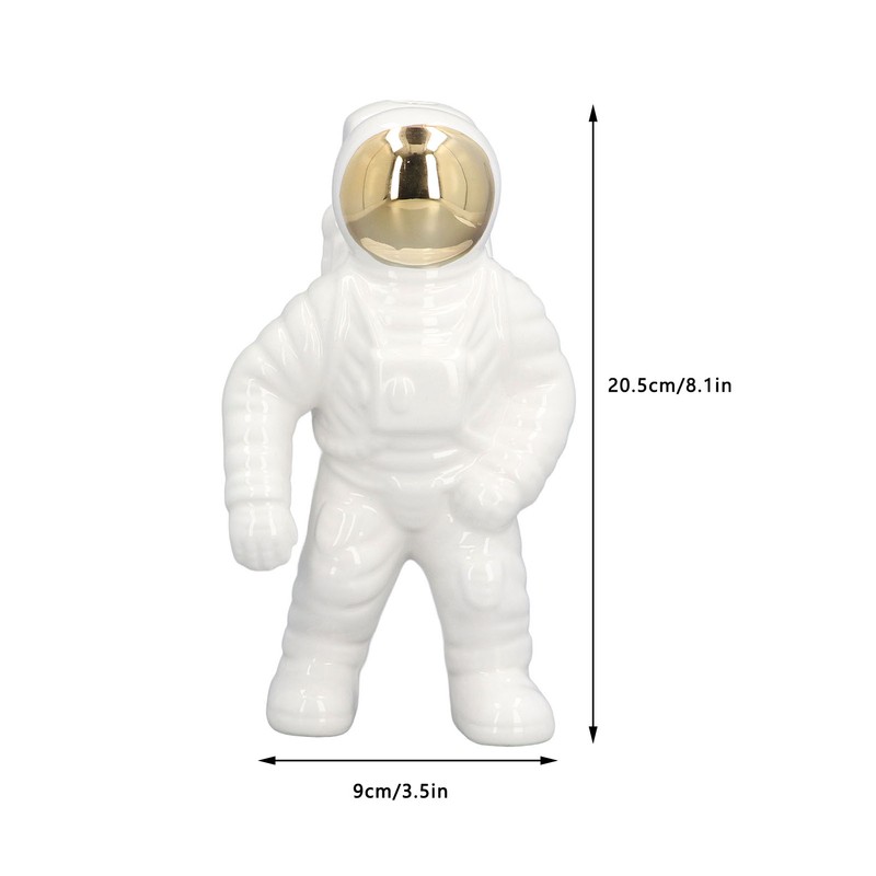 Ceramic Space Man Astronaut Figure Statue Modern Space Man Vase