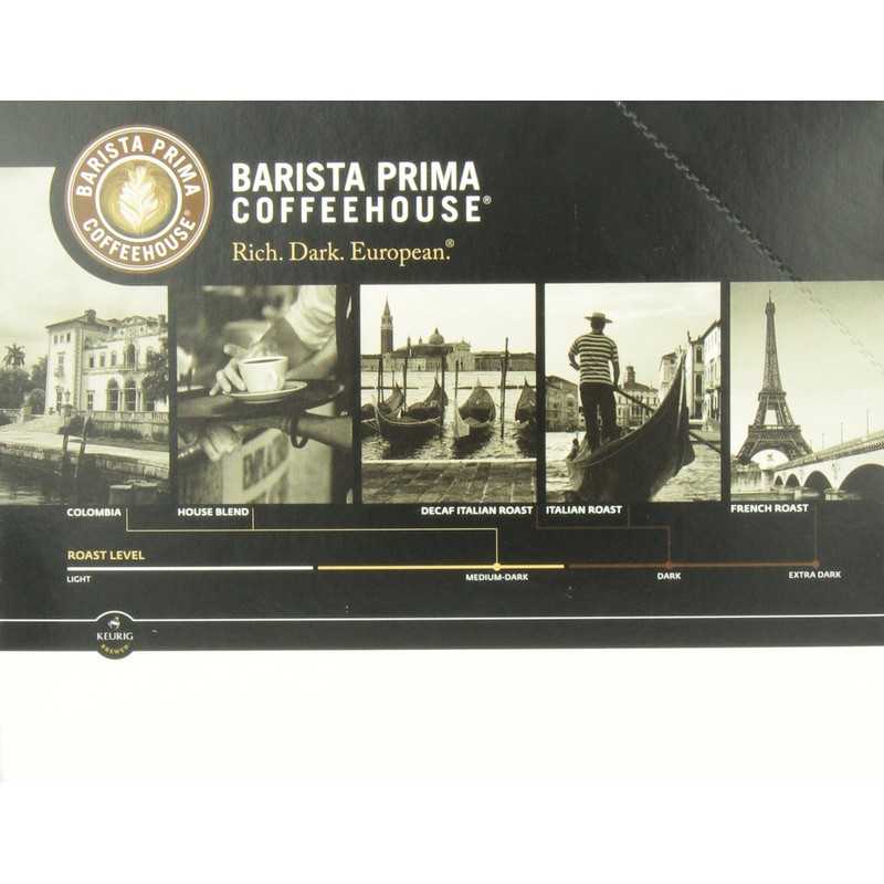 Barista Prima Decaf Coffee, Italian Roast, Rich. Dark. European., 24-