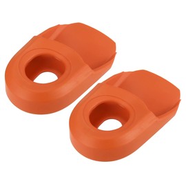 X AUTOHAUX 2pcs Soft Plastic Bicycle Cycling Crank Boot Protectors Mountain Bike Gel Sleeve Crank Arm Cover Protection Orange
