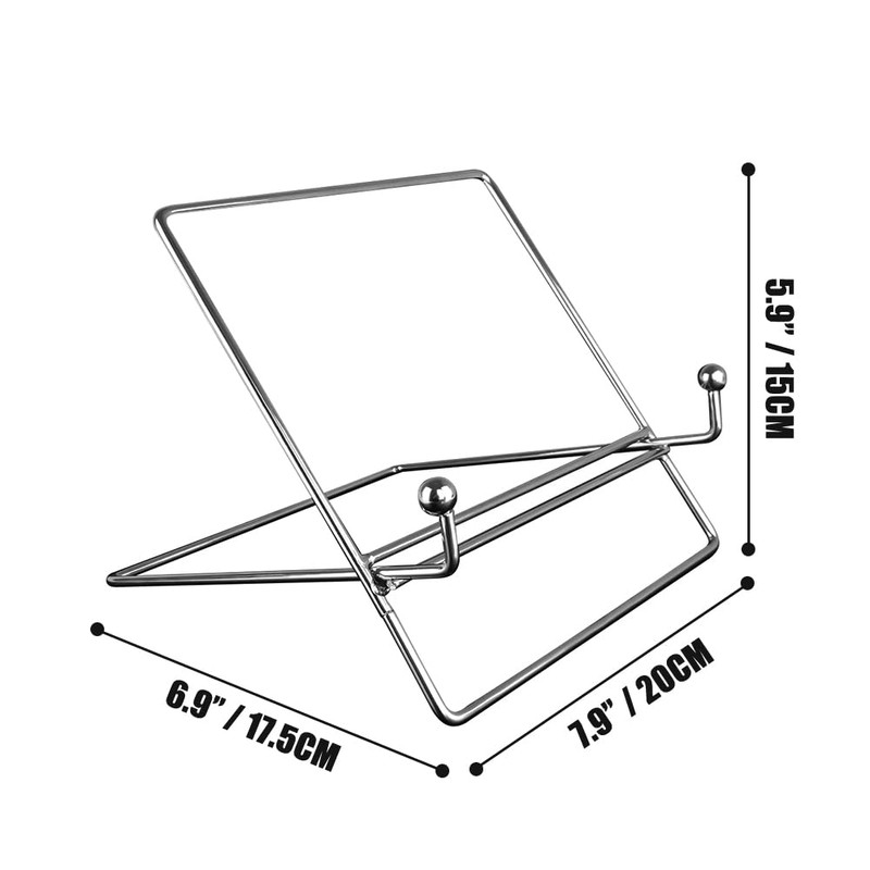 Book Stand Holder Cookbook Holders for Reading Hands Free Metal
