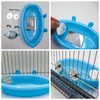 2-Pack Plastic Small Animal Bathtub & Food Bowl – Blue