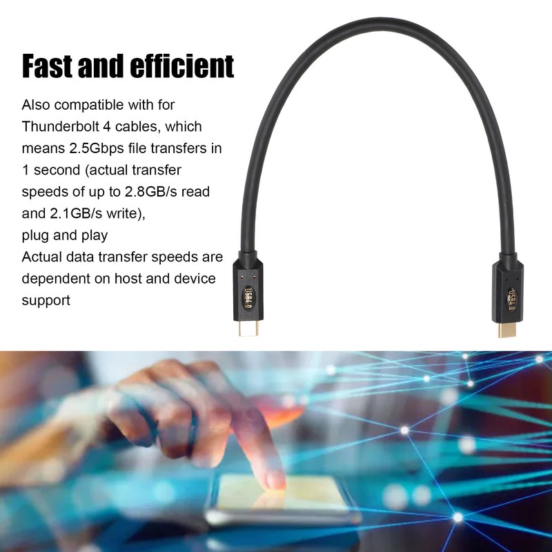 USB 4.0 Type C Data Cable Professional PD 240W 40Gbps