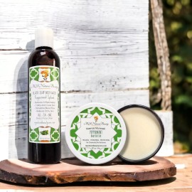 MY Natural Beauty PEPPERMINT | Black Soap and Shea Butter Combo
