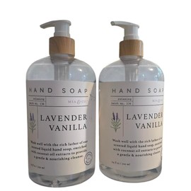 Mia & Co. Lavender Vanilla Hand Soap with Coconut Oil Extract, Relaxing, 24 fl oz, Set of 2