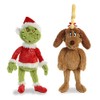 Aurora World Plush Bundle of 2, 18" Grinch Santa, &