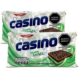 Generic VICTORIA Galletas Peruanas Casino con Crema Sabor a Menta 2 Pack | Peruvian Casino Mint Cookies - 2 Pack