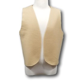 Kids Tan Peasant Costume Vest (Medieval/Renaissance/Colonial/Pirate) Fits Kids 4-16