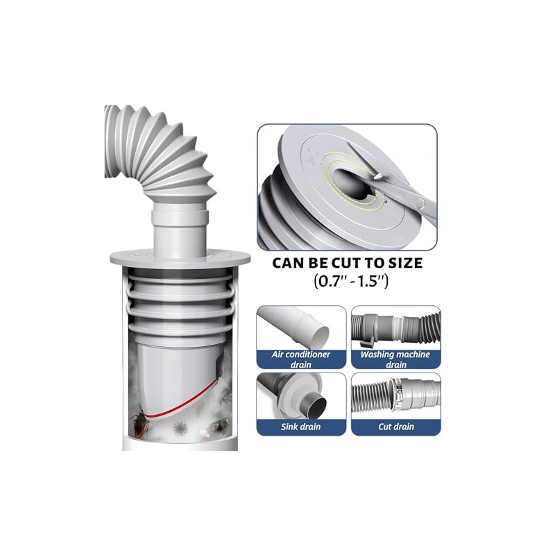 Washing Machine Drain Hose Seal, JHBKing Washer Drain Outlet Plug,