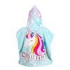 BESTIF Bath Poncho Children's Bath Towel Poncho with Hood Terry
