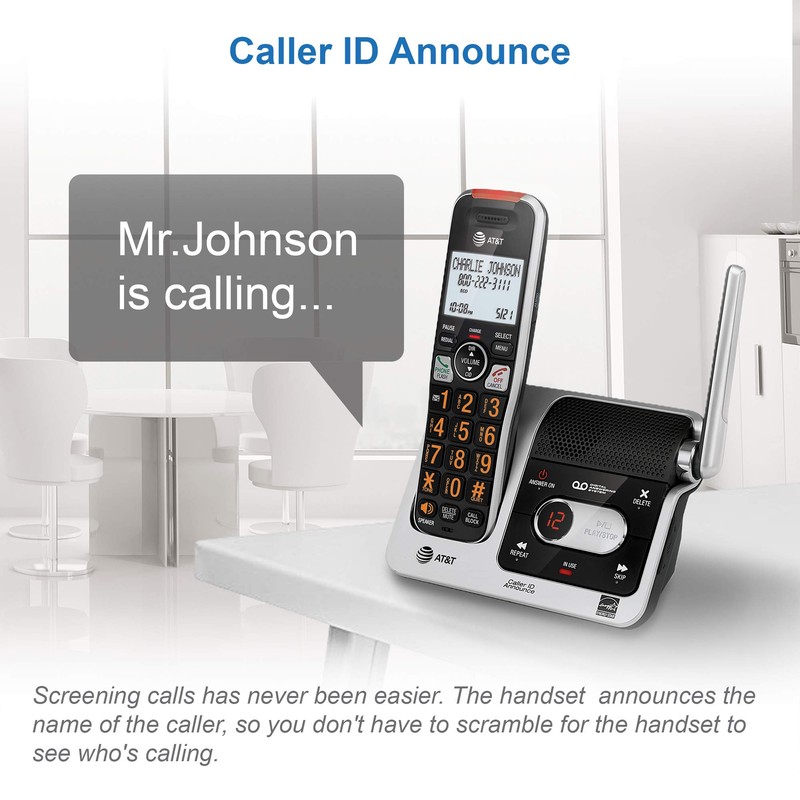 AT&T BL102-2 DECT 6.0 2-Handset Cordless Phone for Home with