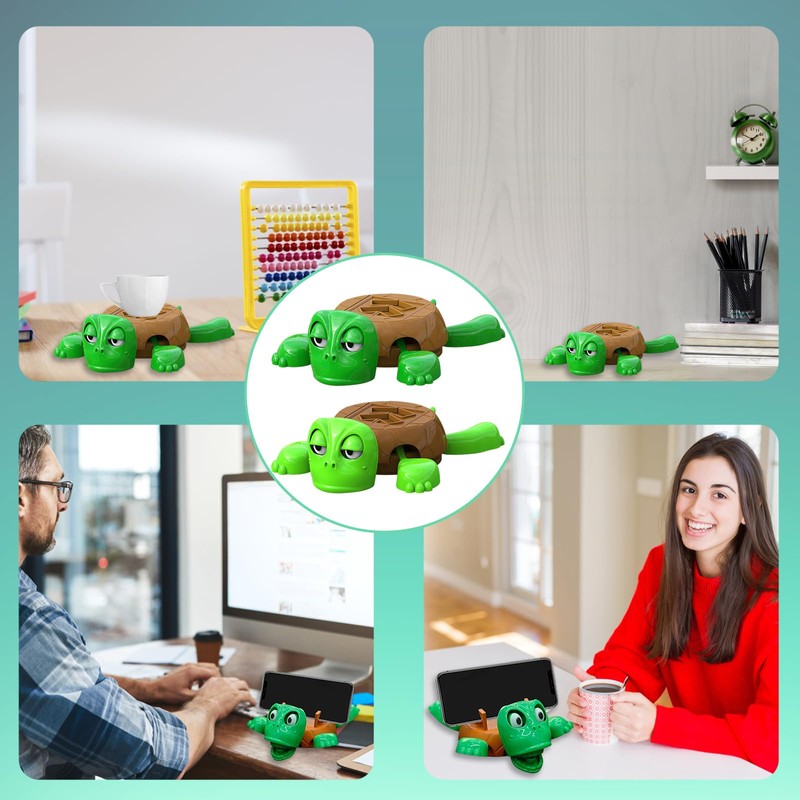 2Pcs Turtle Cup Holder, Turtle Coaster Creative Open-Eyes Tea Coaster